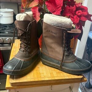 L.L. Bean Chocolate and Ebony Snow Boots